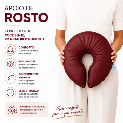 Apoio de Rosto P/ Maca ( Courvim + Espuma )