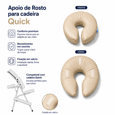 Apoio de Rosto P/ Quick [Courvim + Espuma]
